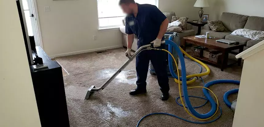 Flooded Basement Carpet Cleanup Winder 